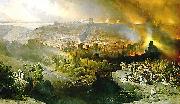 David Roberts The Siege and Destruction of Jerusalem oil on canvas